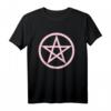 Pastell Goth Damen Shirt mit Pink Pentagramm - Trendiges Kawaii und edgy Gothic T-Shirt für stylische Outfits