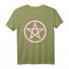 Pastell Goth Damen Shirt mit Pink Pentagramm - Trendiges Kawaii und edgy Gothic T-Shirt für stylische Outfits