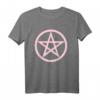 Pastell Goth Damen Shirt mit Pink Pentagramm - Trendiges Kawaii und edgy Gothic T-Shirt für stylische Outfits