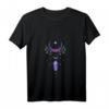 HapOwl Crescent Moon Fluorit Kristall Pastell T-Shirt – Spirituelles Geschenk für Wicca, Hexen & New Age Enthusiasten