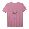 HapOwl Crescent Moon Fluorit Kristall Pastell T-Shirt – Spirituelles Geschenk für Wicca, Hexen & New Age Enthusiasten