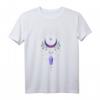 HapOwl Crescent Moon Fluorit Kristall Pastell T-Shirt – Spirituelles Geschenk für Wicca, Hexen & New Age Enthusiasten