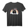 Sensenmann reitet Llama Pastell Goth Regenbogen T-Shirt – Lustiges Halloween Kostüm für Erwachsene mit Humor & Fantasie-Motiv
