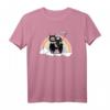 Sensenmann reitet Llama Pastell Goth Regenbogen T-Shirt – Lustiges Halloween Kostüm für Erwachsene mit Humor & Fantasie-Motiv