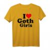 ICH LIEBE HEART GOTH GIRLS T-Shirt – Klassisches Gothic-Design für Liebhaber und Fans der Gothic-Subkultur