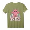 Kawaii Pastell Goth Dämonenkatze und Schädel T-Shirt – Süßes, Gruseliges Anime-Design für Katzenliebhaber & Gothic Fans