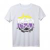Pentagram Satanic Goth LGBTQ Non-Binary Flagge Genderqueer T-Shirt – Unterstütze die LGBTQ Community mit stilvollem Gothic Design