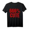 666 % niedlich Kawaii Pastell Gothic Death T-Shirt – Perfektes Halloween Geschenk für Satan- und Teufel-Liebhaber