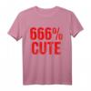 666 % niedlich Kawaii Pastell Gothic Death T-Shirt – Perfektes Halloween Geschenk für Satan- und Teufel-Liebhaber