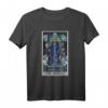 Gothic Halloween T-Shirt mit Dr. Jekyll & Mr. Hyde und Tarotkarte The World - Grusiges Design für Halloween und Gothic Fans