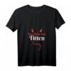 Damen Gothic T-Shirt mit Spruch 'Das Böse Hat Titten' – Lustiges Ironie-Shirt für Gothic Fans & Geschenkideen mit V-Ausschnitt