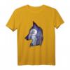 Mond Kosmos Goth Wolf T-Shirt - Mystisches Wolf-Design mit Vollmond und Weltraum für Tierfreunde, Goths und Naturbegeisterte