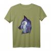 Mond Kosmos Goth Wolf T-Shirt - Mystisches Wolf-Design mit Vollmond und Weltraum für Tierfreunde, Goths und Naturbegeisterte