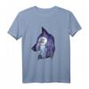 Mond Kosmos Goth Wolf T-Shirt - Mystisches Wolf-Design mit Vollmond und Weltraum für Tierfreunde, Goths und Naturbegeisterte
