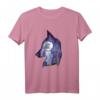 Mond Kosmos Goth Wolf T-Shirt - Mystisches Wolf-Design mit Vollmond und Weltraum für Tierfreunde, Goths und Naturbegeisterte