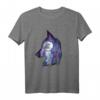 Mond Kosmos Goth Wolf T-Shirt - Mystisches Wolf-Design mit Vollmond und Weltraum für Tierfreunde, Goths und Naturbegeisterte