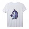 Mond Kosmos Goth Wolf T-Shirt - Mystisches Wolf-Design mit Vollmond und Weltraum für Tierfreunde, Goths und Naturbegeisterte
