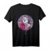 Japanisches Anime Kawaii Katze Samurai T-Shirt - Pastel Goth Design für Otaku, Emo & Anime-Fans