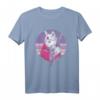 Japanisches Anime Kawaii Katze Samurai T-Shirt - Pastel Goth Design für Otaku, Emo & Anime-Fans