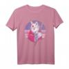 Japanisches Anime Kawaii Katze Samurai T-Shirt - Pastel Goth Design für Otaku, Emo & Anime-Fans