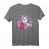 Japanisches Anime Kawaii Katze Samurai T-Shirt - Pastel Goth Design für Otaku, Emo & Anime-Fans