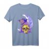 Pastel Goth Katze Emo Schädel Okkult Hexerei T-Shirt – Exklusives Kawaii Design für Anime-, Manga-, Gothic- & Halloween-Fans