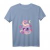 Damen Pastell Goth Creepy Skull Serpent Snake T-Shirt mit V-Ausschnitt – Kawaii Emo Nu Goth Mode für Fans von Okkultismus, Satanismus & Gothic