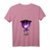 Damen HapOwl Edgy Kitty Hut Scene Kid Emo Alt Goth T-Shirt mit V-Ausschnitt - Kawaii, Gothic & Y2K Stil