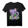 Pastell Goth Katze mit Pizzamonster für Halloween - Niedliches Gothic Design für Katzen-, Monster- und Pizza-Liebhaber