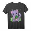 Pastell Goth Katze mit Pizzamonster für Halloween - Niedliches Gothic Design für Katzen-, Monster- und Pizza-Liebhaber
