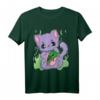 Pastell Goth Katze mit Pizzamonster für Halloween - Niedliches Gothic Design für Katzen-, Monster- und Pizza-Liebhaber