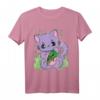 Pastell Goth Katze mit Pizzamonster für Halloween - Niedliches Gothic Design für Katzen-, Monster- und Pizza-Liebhaber