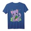 Pastell Goth Katze mit Pizzamonster für Halloween - Niedliches Gothic Design für Katzen-, Monster- und Pizza-Liebhaber