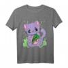 Pastell Goth Katze mit Pizzamonster für Halloween - Niedliches Gothic Design für Katzen-, Monster- und Pizza-Liebhaber