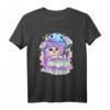 Kawaii Pastell Goth Niedliches und Unheimliches Katzen Hexen T-Shirt – Perfekt für Halloween, Otaku und Gothic Fans