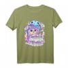 Kawaii Pastell Goth Niedliches und Unheimliches Katzen Hexen T-Shirt – Perfekt für Halloween, Otaku und Gothic Fans