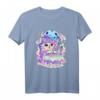 Kawaii Pastell Goth Niedliches und Unheimliches Katzen Hexen T-Shirt – Perfekt für Halloween, Otaku und Gothic Fans