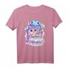 Kawaii Pastell Goth Niedliches und Unheimliches Katzen Hexen T-Shirt – Perfekt für Halloween, Otaku und Gothic Fans