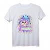 Kawaii Pastell Goth Niedliches und Unheimliches Katzen Hexen T-Shirt – Perfekt für Halloween, Otaku und Gothic Fans