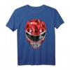 HapOwl Power Rangers Red Ranger Polygon Helmet T-Shirt - Retro & Vintage Comic T-Shirt für Fans und Sammler