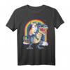 Corgi Riding Dinosaur T Rex T-Shirt für Kinder & Erwachsene - Lustiges Galaxy Rainbow Tiermotiv für Dinosaurier- und Hundeliebhaber