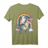 Corgi Riding Dinosaur T Rex T-Shirt für Kinder & Erwachsene - Lustiges Galaxy Rainbow Tiermotiv für Dinosaurier- und Hundeliebhaber