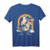 Corgi Riding Dinosaur T Rex T-Shirt für Kinder & Erwachsene - Lustiges Galaxy Rainbow Tiermotiv für Dinosaurier- und Hundeliebhaber