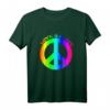 Love Peace 60er 70er Jahre Hippie-Kostüm Regenbogen T-Shirt – Buntes Retro-Frieden Zeichen für Karneval & Hippie-Festivals