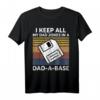 I Keep All My Dad Jokes In A Dad A Base Dad Jokes Vintage T-Shirt – Lustiges Geschenk für Vatertag, Geburtstag & Weihnachten für Papa, Großvater & Humorvolle Väter