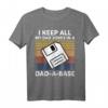 I Keep All My Dad Jokes In A Dad A Base Dad Jokes Vintage T-Shirt – Lustiges Geschenk für Vatertag, Geburtstag & Weihnachten für Papa, Großvater & Humorvolle Väter