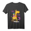 Kinder Ich bin 3 Jahre Giraffe Jungen Mädchen Geburtstag T-Shirt – Niedliches Geburtstagsgeschenk für kleine Zoo-Fans