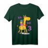 Kinder Ich bin 3 Jahre Giraffe Jungen Mädchen Geburtstag T-Shirt – Niedliches Geburtstagsgeschenk für kleine Zoo-Fans