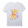 Kinder Ich bin 3 Jahre Giraffe Jungen Mädchen Geburtstag T-Shirt – Niedliches Geburtstagsgeschenk für kleine Zoo-Fans