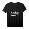 Damen Coca-Cola Vintage White Coke Logo T-Shirt mit V-Ausschnitt - Offiziell Lizenzierte Mode für Coca-Cola Fans